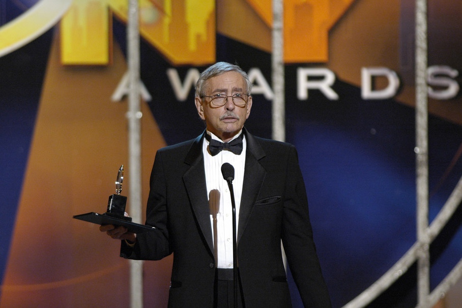 Playwright Edward Albee, recipient of a Special Tony Award for Lifetime Achievement in the Theatre in 2005, at that year's Tony Awards ceremony.