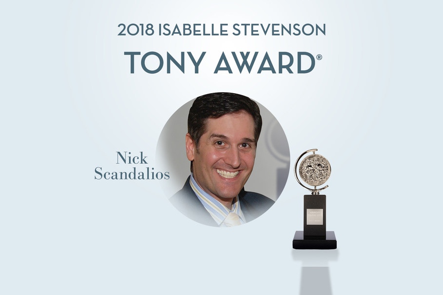 Nick Scandalios, recipient of the 2018 Isabelle Stevenson Tony Award, honored for his outstanding dedication to family equality.